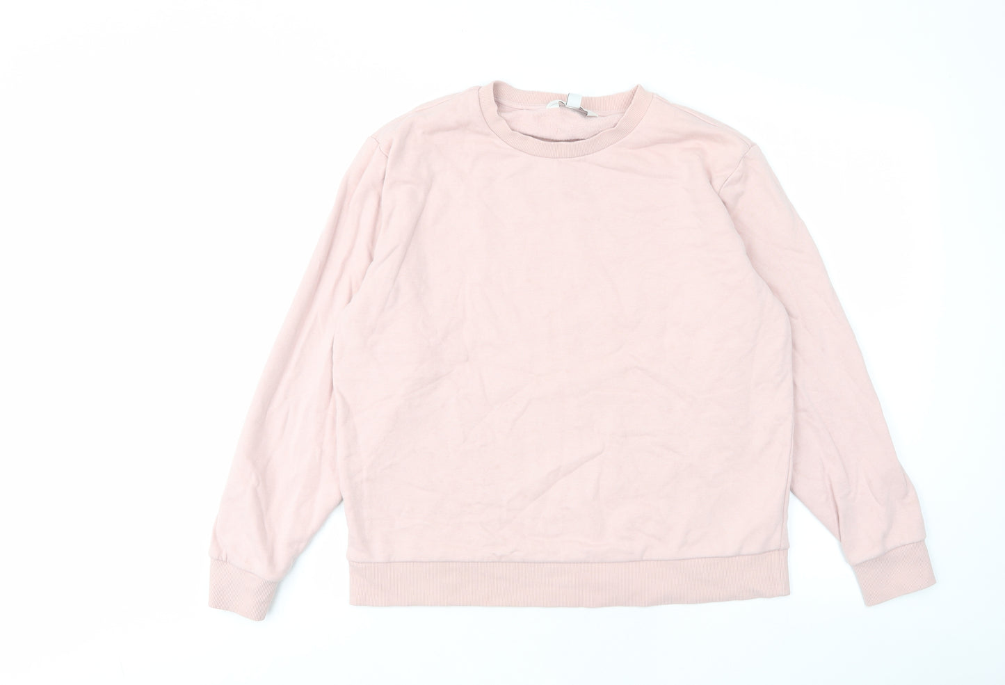 Marks and Spencer Womens Pink Cotton Pullover Sweatshirt Size M Pullover