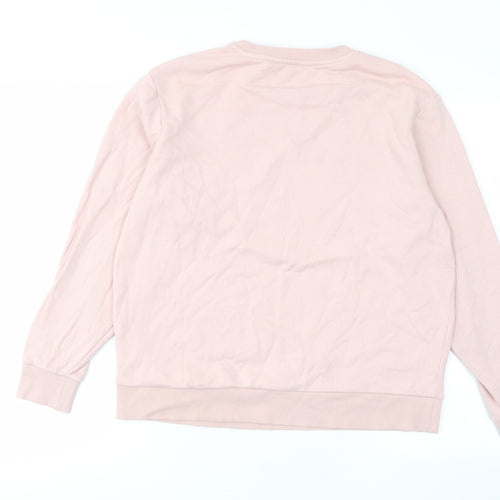 Marks and Spencer Womens Pink Cotton Pullover Sweatshirt Size M Pullover