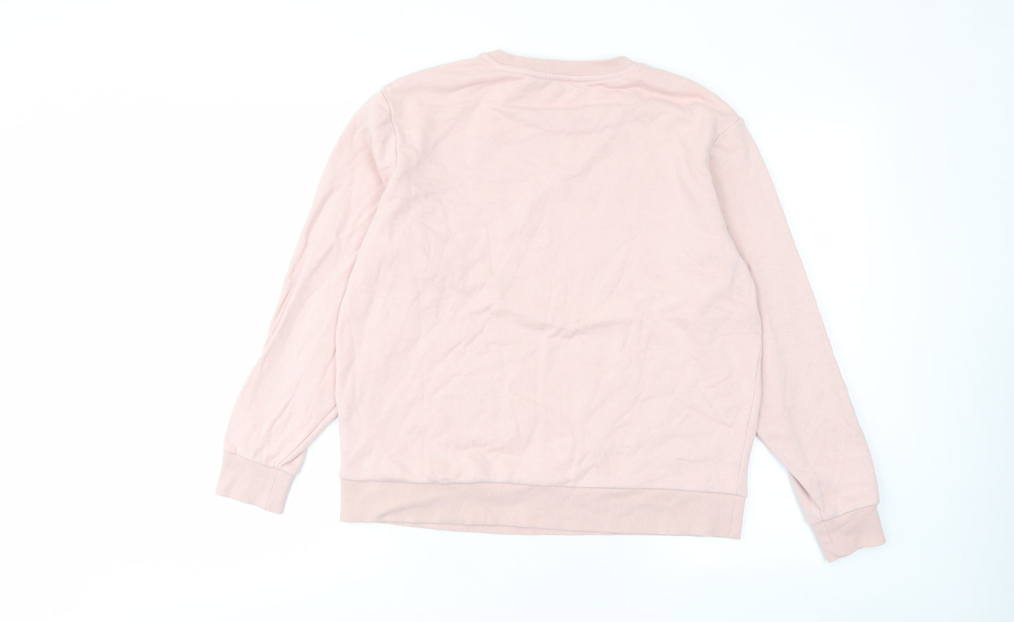 Marks and Spencer Womens Pink Cotton Pullover Sweatshirt Size M Pullover