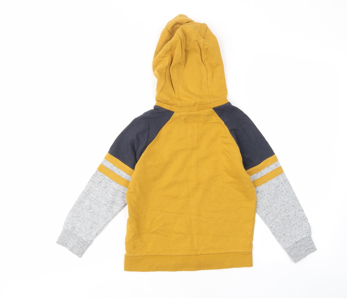 NEXT Boys Yellow Cotton Pullover Hoodie Size 7 Years Pullover