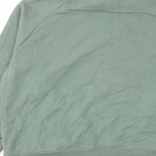 Marks and Spencer Mens Green Cotton Pullover Sweatshirt Size XL