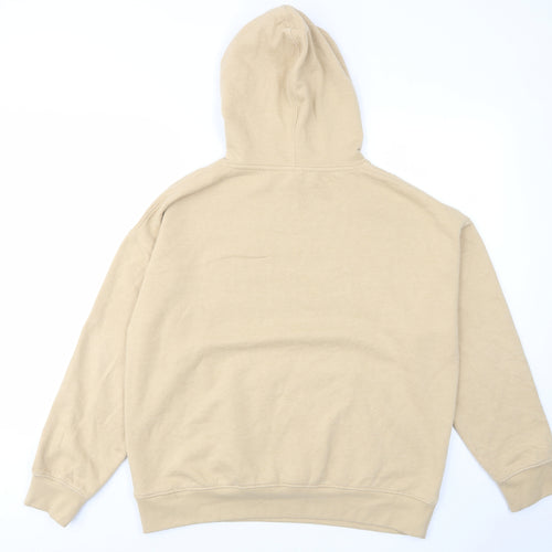 Nobody's Child Womens Beige Cotton Pullover Hoodie Size L Pullover - Pockets, Embroided