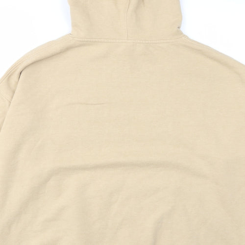 Nobody's Child Womens Beige Cotton Pullover Hoodie Size L Pullover - Pockets, Embroided