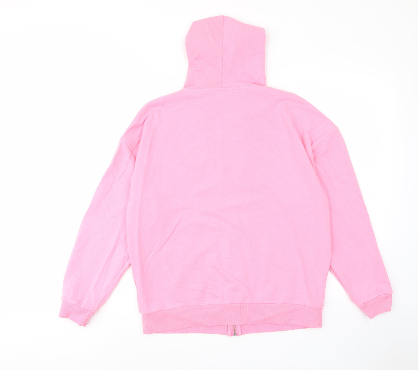 Marks and Spencer Womens Pink Cotton Full Zip Hoodie Size 10 Zip - Pockets