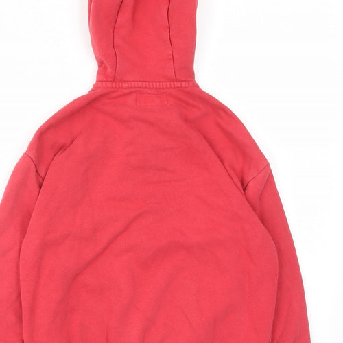 NEXT Boys Red Cotton Full Zip Hoodie Size 7 Years Zip - Pockets