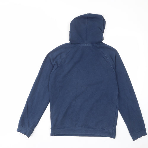 Under armour Boys Blue Cotton Pullover Hoodie Size 13-14 Years Pullover - Pockets, Logo