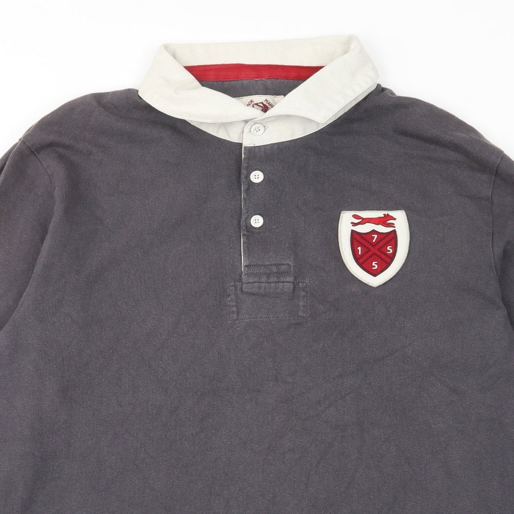 Wolsey Mens Grey Cotton Polo Size XL Collared Button - Logo, Embroided