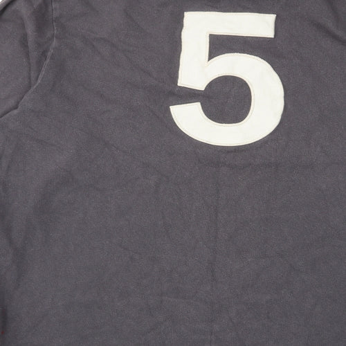 Wolsey Mens Grey Cotton Polo Size XL Collared Button - Logo, Embroided
