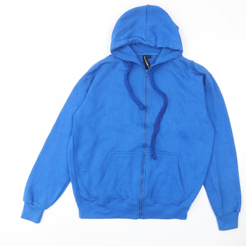 Jack & Danny's Mens Blue Cotton Full Zip Hoodie Size M - Pockets
