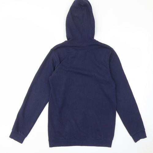 Mountain war' Boys Blue Cotton Full Zip Hoodie Size 13 Years Zip - Pockets