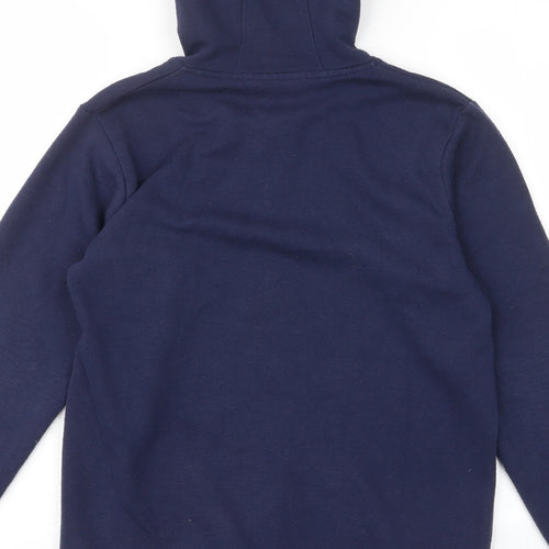 Mountain war' Boys Blue Cotton Full Zip Hoodie Size 13 Years Zip - Pockets