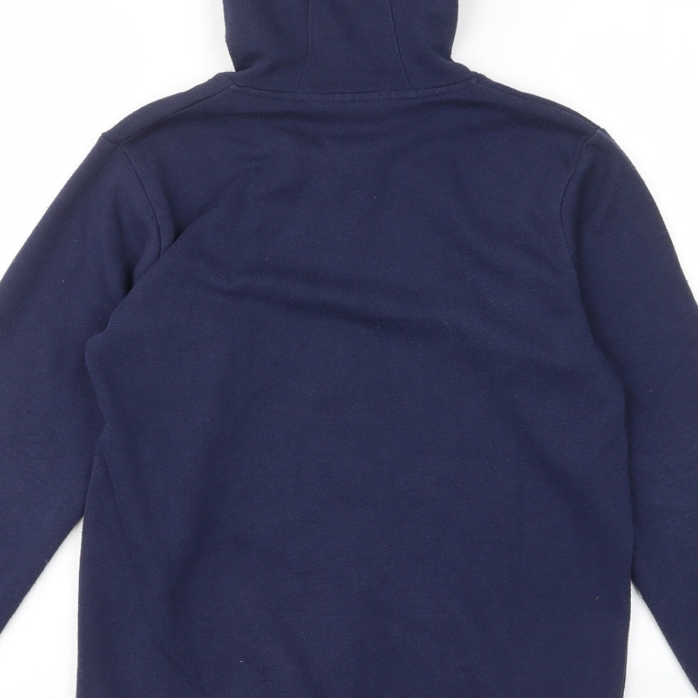 Mountain war' Boys Blue Cotton Full Zip Hoodie Size 13 Years Zip - Pockets
