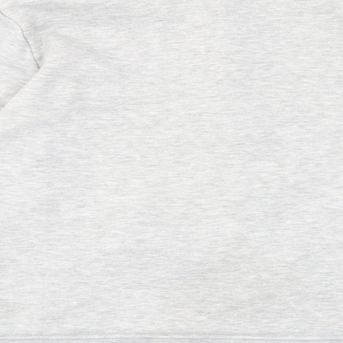 LA Gear Womens Grey Cotton Pullover Sweatshirt Size 14 Zip - Logo, Embroided, Pockets