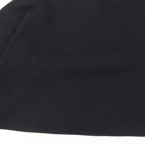 River Island Womens Black Cotton Pullover Sweatshirt Size S Pullover - Faux fur
