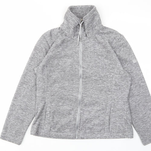 regatta' Womens Grey Jacket Size 14 Zip - Logo, Embroided