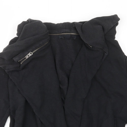 AllSaints Mens Grey V-Neck Cotton Cardigan Jumper Size S Long Sleeve - Open, Zip