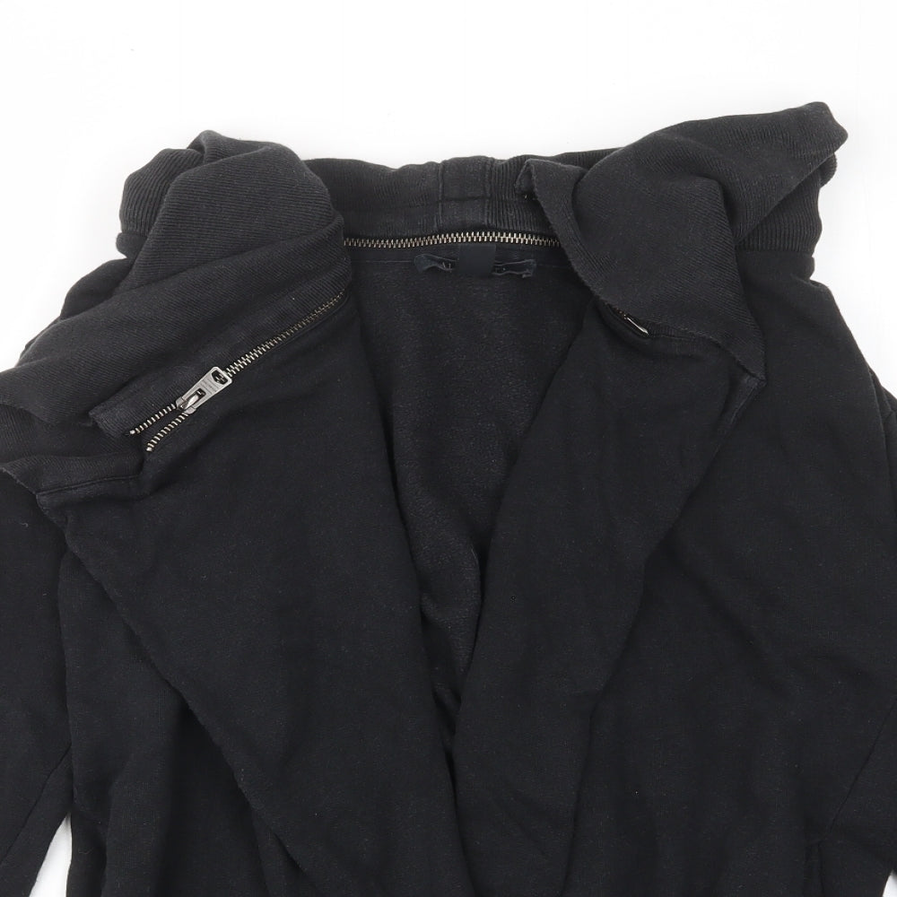 AllSaints Mens Grey V-Neck Cotton Cardigan Jumper Size S Long Sleeve - Open, Zip