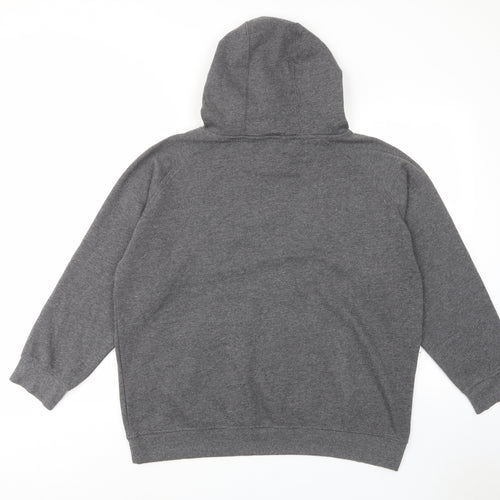 Emreco Womens Grey Cotton Pullover Hoodie Size 18 Pullover - Logo, Embroided