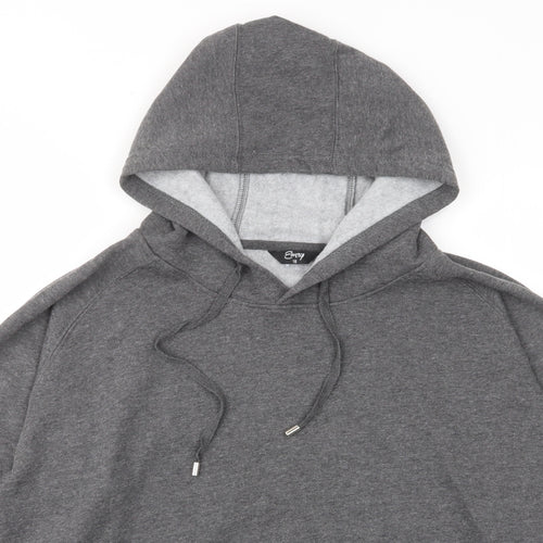 Emreco Womens Grey Cotton Pullover Hoodie Size 18 Pullover - Logo, Embroided
