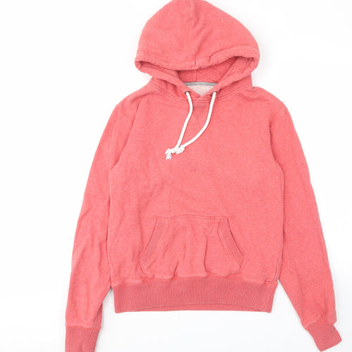 Jack Wills Womens Pink Cotton Pullover Hoodie Size 14 Pullover - Logo, Pockets