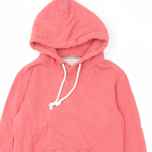 Jack Wills Womens Pink Cotton Pullover Hoodie Size 14 Pullover - Logo, Pockets