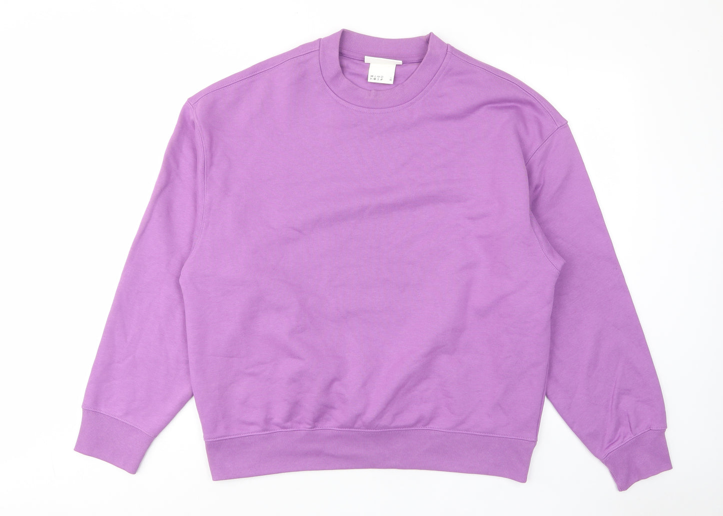 H&M Womens Purple Cotton Pullover Sweatshirt Size M Pullover