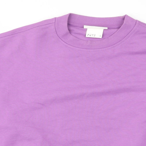 H&M Womens Purple Cotton Pullover Sweatshirt Size M Pullover