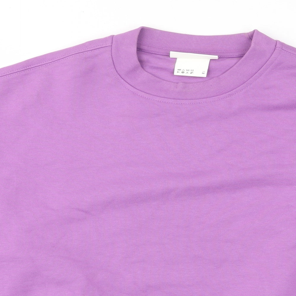 H&M Womens Purple Cotton Pullover Sweatshirt Size M Pullover