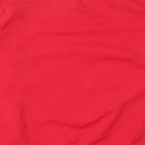 Mickey Mouse Womens Red Cotton Pullover Sweatshirt Size 8 Pullover