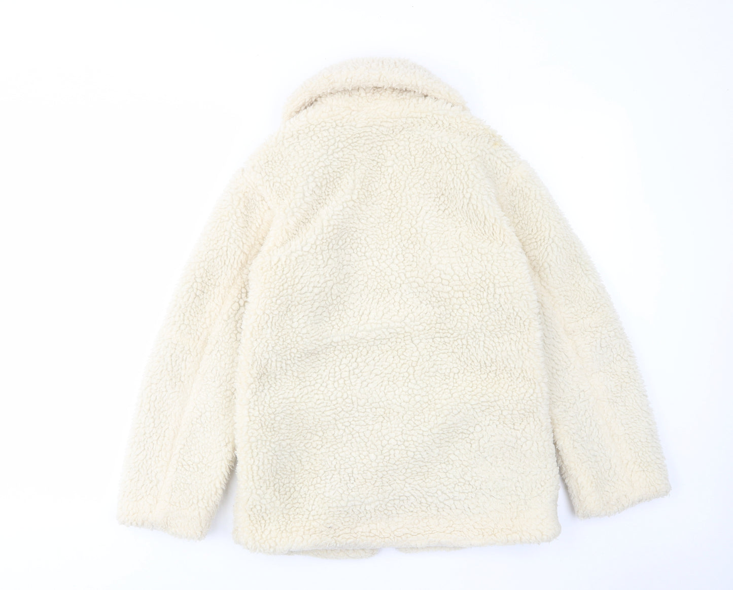 Topshop Womens Beige Jacket Size 6 Zip - Pockets, Collared