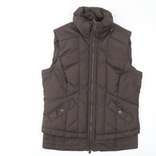Esprit Womens Brown Gilet Jacket Size M Zip - Pockets