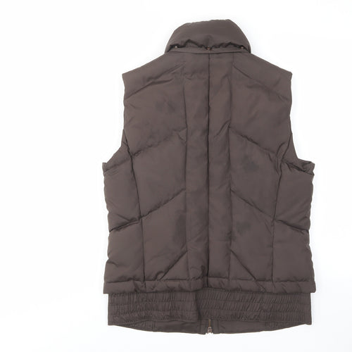 Esprit Womens Brown Gilet Jacket Size M Zip - Pockets