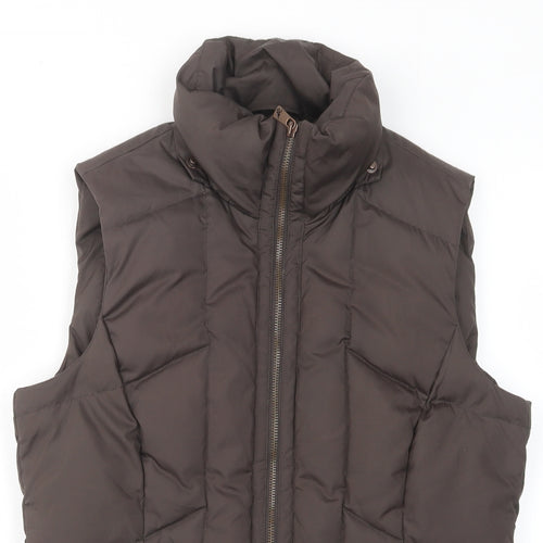 Esprit Womens Brown Gilet Jacket Size M Zip - Pockets