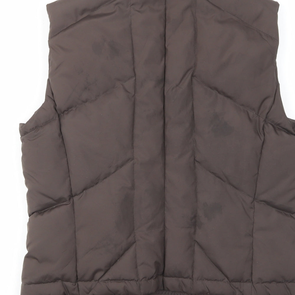 Esprit Womens Brown Gilet Jacket Size M Zip - Pockets