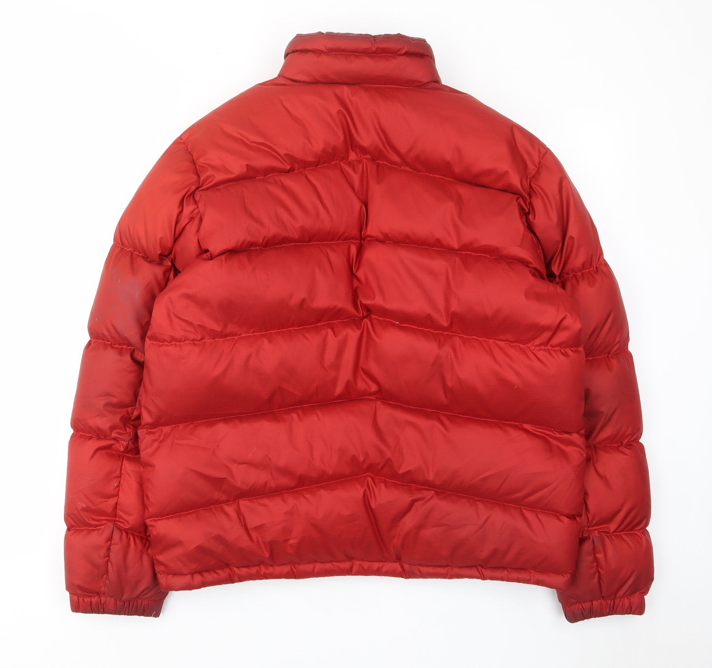 Timberland Mens Red Quilted Coat Size M Zip - Zip Pockets, Logo