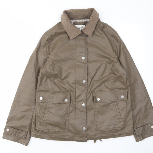 Per Una Womens Brown Jacket Size 10 Zip - Pockets, Collared
