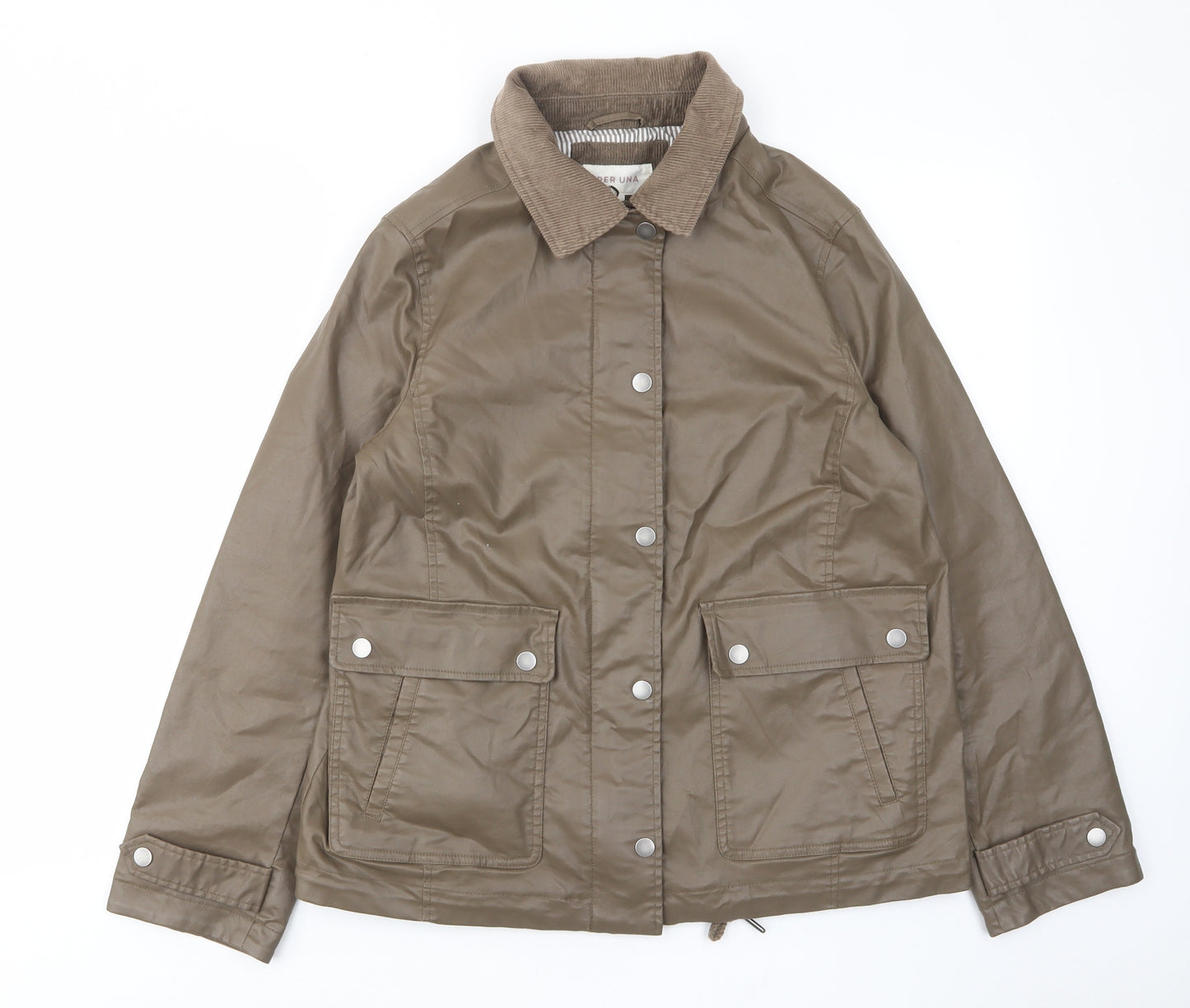 Per Una Womens Brown Jacket Size 10 Zip - Pockets, Collared