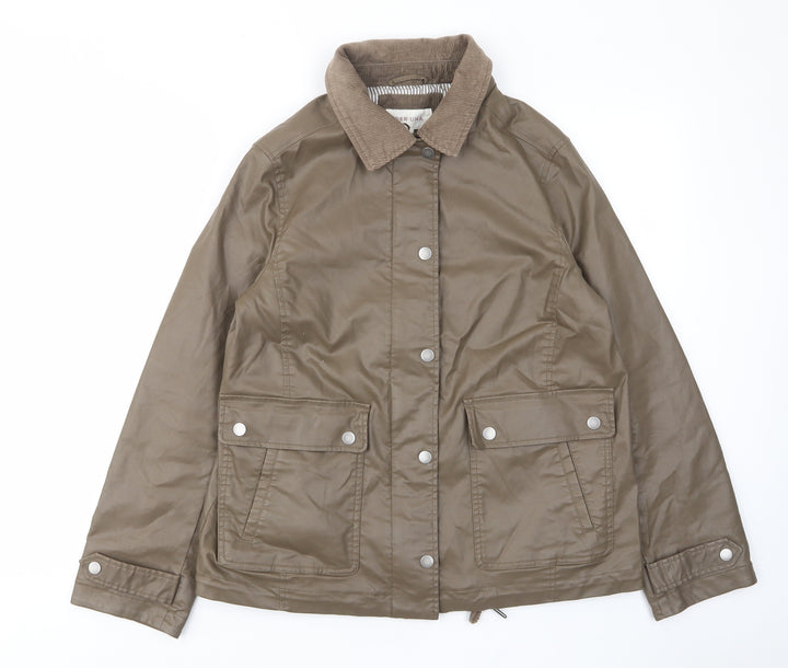 Per Una Womens Brown Jacket Size 10 Zip - Pockets, Collared
