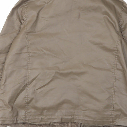 Per Una Womens Brown Jacket Size 10 Zip - Pockets, Collared