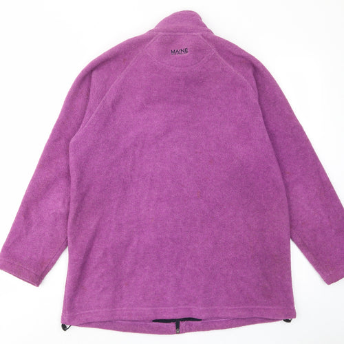 Maine Womens Purple Jacket Size 14 Zip - Pockets, Logo