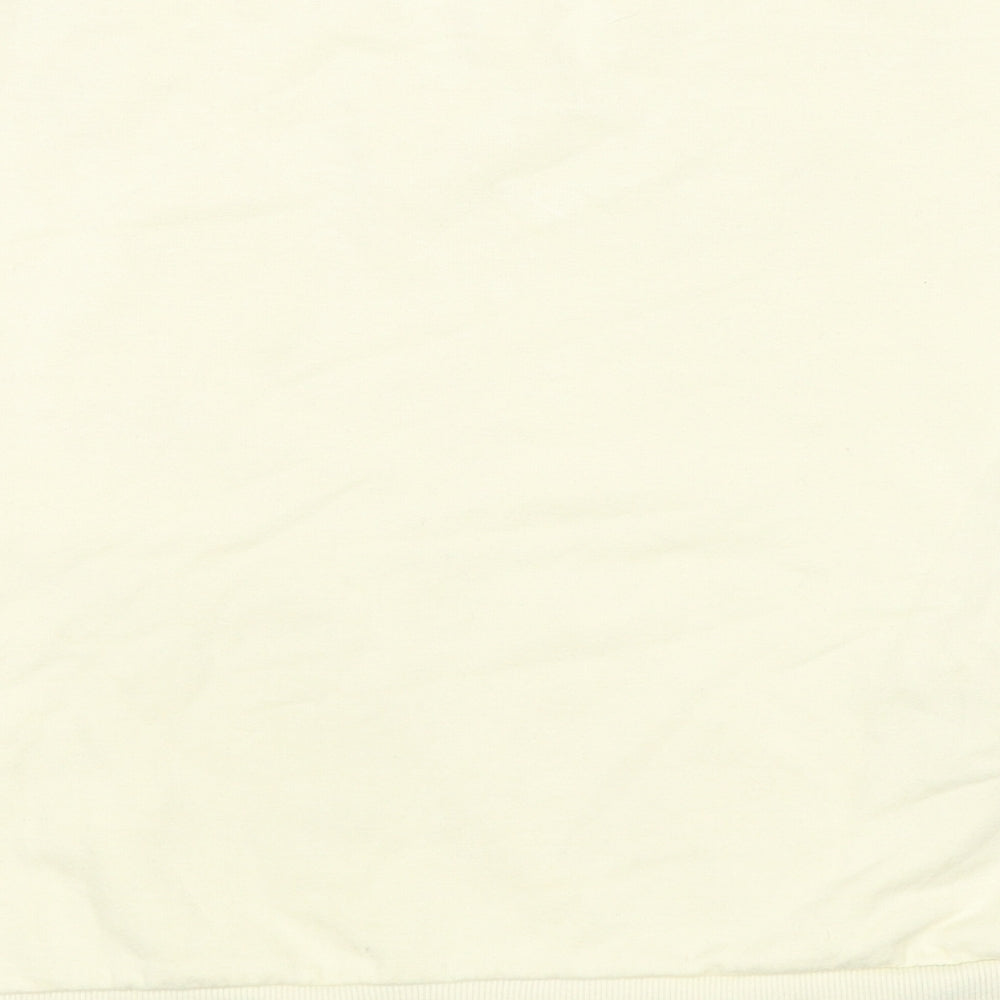 Oliver Bonas Womens Yellow Cotton Pullover Sweatshirt Size 10 Pullover - Flowers