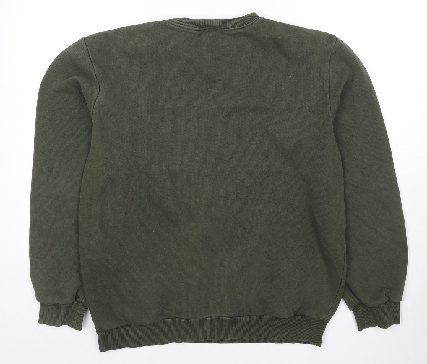 adidas Mens Green Cotton Pullover Sweatshirt Size M - Logo