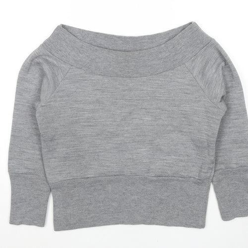 Frost French Womens Grey Polyester Pullover Sweatshirt Size S Pullover - Fairy Butterfly
