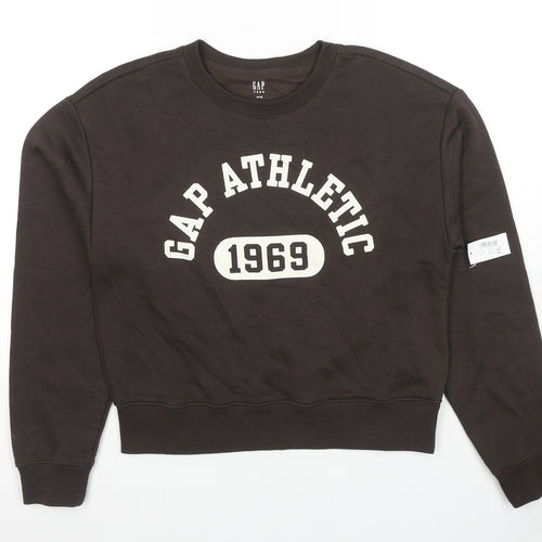 Gap Girls Brown Cotton Pullover Sweatshirt Size 14-15 Years Pullover - Age 14-16 Years Logo