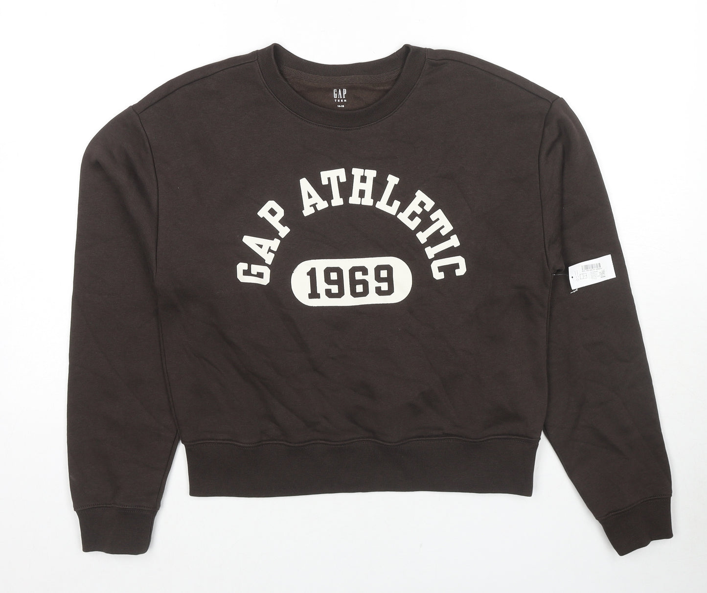 Gap Girls Brown Cotton Pullover Sweatshirt Size 14-15 Years Pullover - Age 14-16 Years Logo