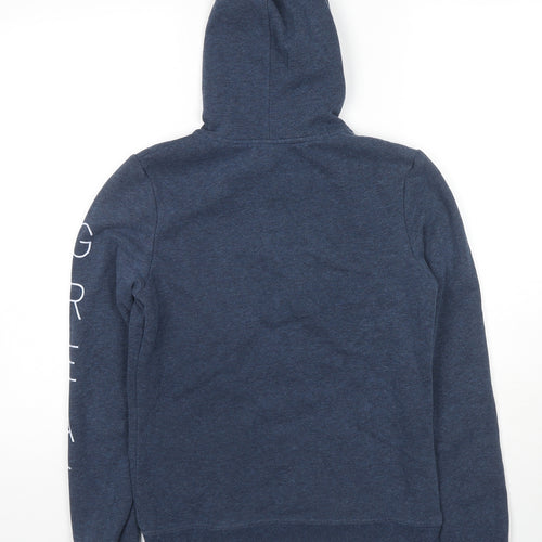 DECATHLON Boys Blue Cotton Pullover Hoodie Size S Pullover - Great