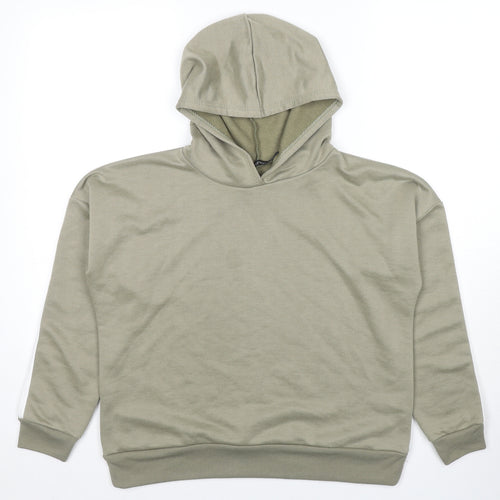Boohoo Womens Brown Polyester Pullover Hoodie Size 8 Pullover