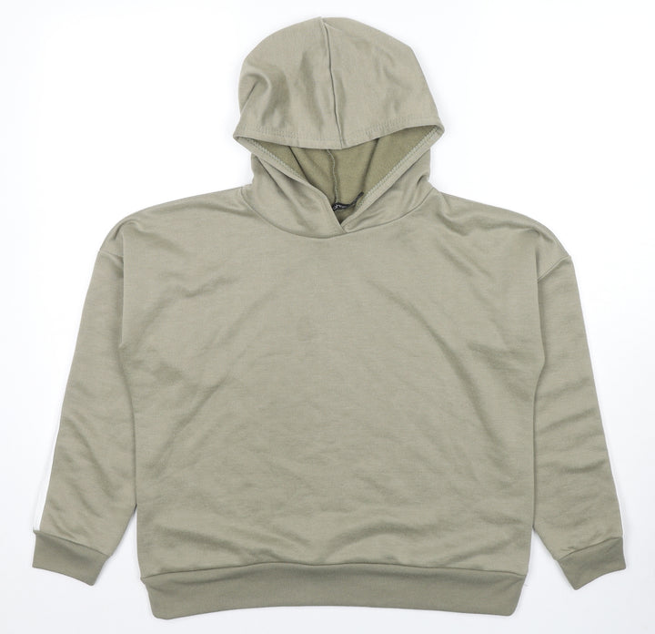 Boohoo Womens Brown Polyester Pullover Hoodie Size 8 Pullover