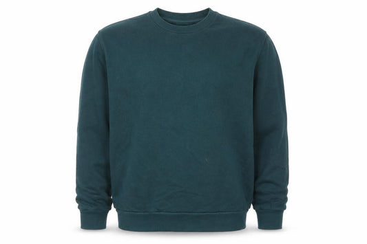 Front view of Topman men’s green cotton pullover sweatshirt, size XS, - size 2xs