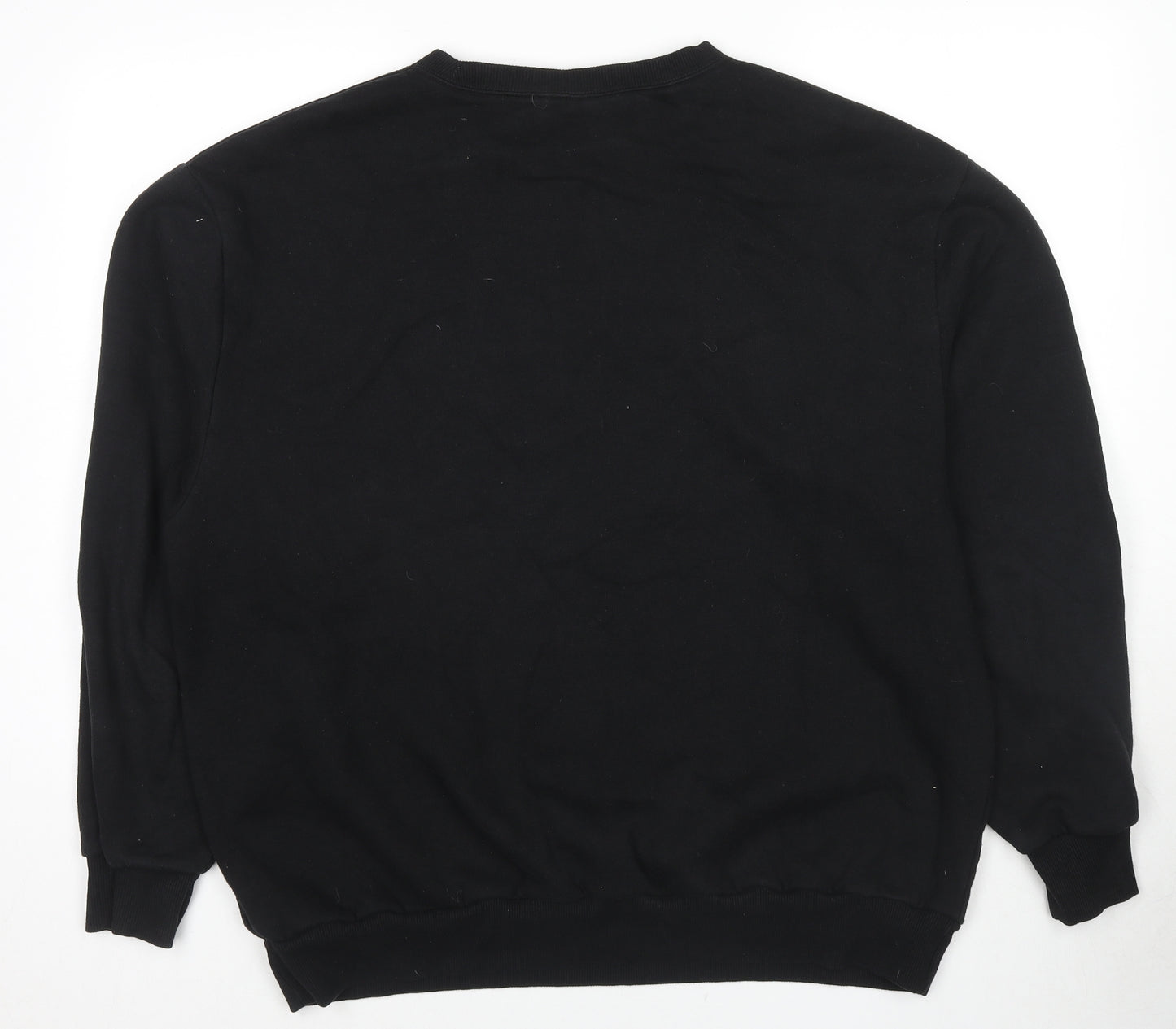 Divided by H&M Mens Black Cotton Pullover Sweatshirt Size XL - Luxurious Flavour